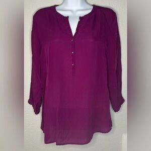 Antonio Melani Women’s Purple Silk Blouse Size Small